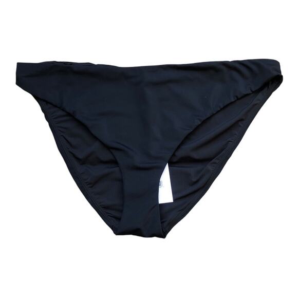 Andie NWT The Symi Sustainable High Leg Cut Low Rise Bikini Bottom Black XL - Picture 3 of 15